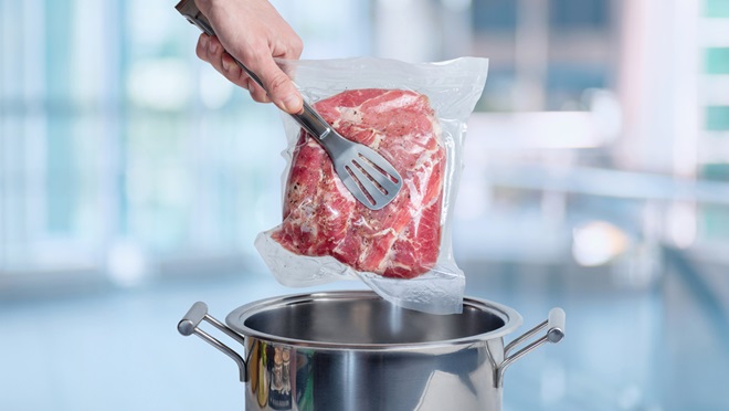 using vacuum sealed meat for cooking